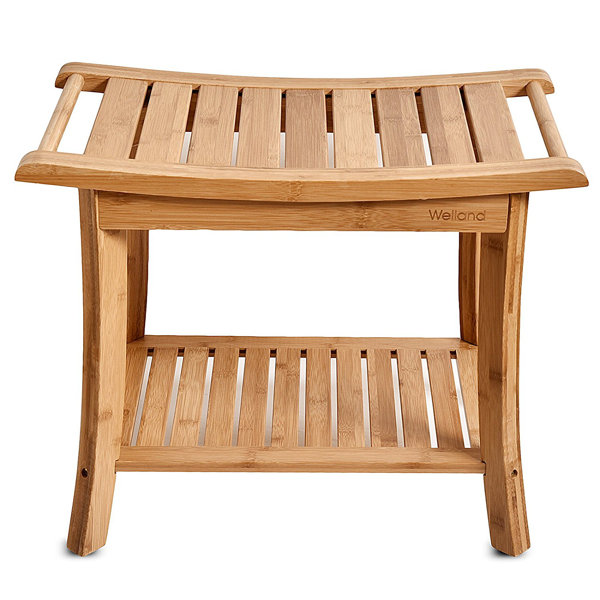 Wooden best sale shower stool